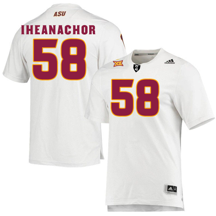 Men #58 Max Iheanachor Arizona State Sun Devils College Football Jerseys Stitched-White